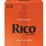 Rico RCA1020 Bb Clarinet Reeds, Strength 2, 10-pack