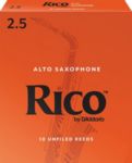 Rico RJA1025 Alto Sax Reeds, Strength 2.5, 10-pack