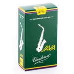 Vandoren SR2625 Alto Sax Java Reeds Strength #2.5; Box of 10