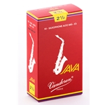 Vandoren SR2625R Alto Sax Java Red Reeds Strength #2.5; Box of 10