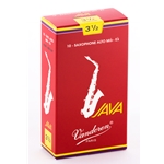 Vandoren SR2635R Alto Sax Java Red Reeds Strength #3.5; Box of 10