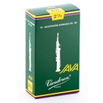 Vandoren SR3025 Soprano Sax Java Reeds Strength #2.5; Box of 10