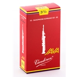Vandoren SR3035R Soprano Sax Java Red Reeds Strength #3.5; Box of 10