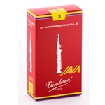 Vandoren SR303R Soprano Sax Java Red Reeds Strength #3; Box of 10