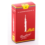 Vandoren SR304R Soprano Sax Java Red Reeds Strength #4; Box of 10