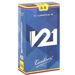 Vandoren CR8035 Bb Clarinet V21 Reeds Strength #3.5; Box of 10