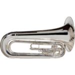 King 1151SP Ultimate Marching Tuba, Silver Plated Finish, HD Stackable Case, King KTU Mouthpiece