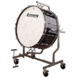 Ludwig LECB86X8G Concert Bass Drum with LE788 Suspended Stand, 18x36", Black Cortex Finish, White Smooth