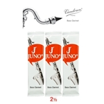JCR3125-3 Vandoren JCR3125/3 Bass Clarinet JUNO Reeds; Strength #2.5; 3 Card