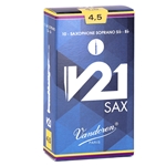 Vandoren SR8045 Soprano Sax V21 Reeds Strength #4.5; Box of 10