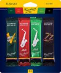 Vandoren SRMIXA35 Alto Sax Jazz Reed Mix Card includes 1 each ZZ, V16, Java and Java Red Strength #3.5