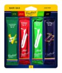 Vandoren SRMIXB3 Bari Sax Jazz Reed Mix Card includes 1 each ZZ, Traditional, Java and Java Red Strength #3