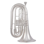 King KMB611S Marching Baritone, Small Shank, Silver Plated