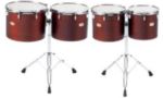 Yamaha CTS-3456 Intermediate Single Head concert toms; set of 4 (13", 14", 15", 16"); Darkwood Stain Finish; with two WS-865A stands