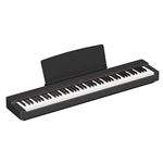 Yamaha P225B Black 88-key mid-range digital piano with GHC action. Includes PA150 power adapter and sustain foot switch.