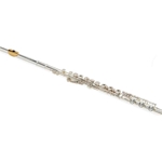 Yamaha YFL-362HLPGP Intermediate Flute; key of C; French Model; offset G; B footjoint with gizmo key; pointed key arms; sterling silver headjoint w/ gold-plated lip-plate; silver-plated body; YAC FLC-48H case; YAC FLB-400EHII cover; Indonesia