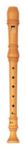 Yamaha YRS-61 Soprano Recorder; key of C; Baroque fingering; double holes; C-C#; D-D#; arched wind way; three-piece construction; boxwood; hand-rubbed oil finish