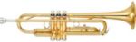Yamaha YTR-2330 Standard Trumpet; key of Bb; gold epoxy lacquer; .459" bore; 4 -7/8" yellow brass bell; monel alloy pistons; 1st valve slide thumbhook; adjustable 3rd valve slide ring; 3-piece main tuning slide; TRC-203 case; 11B4 mouthpiece; China