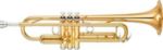 Yamaha YTR-4335GSII Intermediate Trumpet; key of Bb; silver-plated; .459" bore; 4-7/8" gold brass bell; monel alloy pistons; 1st valve slide thumbhook and 3rd valve slide ring; main tuning slide brace; TRC-400E case; 11B4 mouthpiece; China