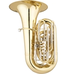 Eastman EBC832 Tuba • Key of CC, 4/4 size
• .689" bore
• 19 3/4" yellow brass, upright bell
• York style 4 front-action pistons + 5th rotary valve
• Clear lacquer finish
• Deluxe case w/wheels
