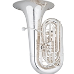 Eastman EBC832S PRO CC TUBA - 4/4 SIZE, FOUR FRONT-ACTION PISTONS + 5TH ROTARY VALVE, .689" BORE, SILVER-PLATED, #4E SHIRES USA MTPC
