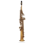 Eastman ESS652RL Saxophone • 52nd St. Bb Soprano Saxophone
• High F# key, aged unlacquered body and keys
• Straight one-piece body
• Rolled-style tone holes, special 52nd St. engraving
• Deluxe case w/storage pockets and backpack straps