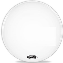 Evans BD28MX1W MX1 White Marching Bass Drum Head, 28 Inch