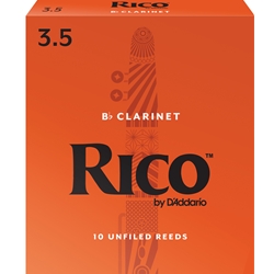 Rico by D'Addario RCA1035 Bb Clarinet Reeds, Strength 3.5, 10-pack
