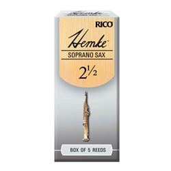 Hemke RHKP5SSX250 Soprano Saxophone Reeds, Strength 2.5, 5 Pack