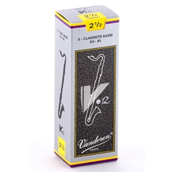 Vandoren CR6225 Bass Clarinet V.12 Reeds Strength #2.5; Box of 5