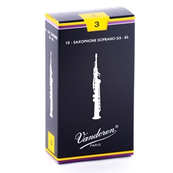 Vandoren SR203 Soprano Sax Traditional Reeds Strength #3; Box of 10