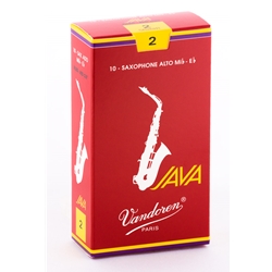 Vandoren SR262R Alto Sax Java Red Reeds Strength #2; Box of 10