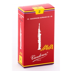 Vandoren SR302R Soprano Sax Java Red Reeds Strength #2; Box of 10