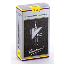 Vandoren SR6025 Soprano Sax V.12 Reeds Strength #2.5; Box of 10