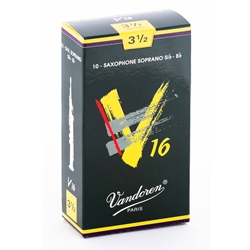 Vandoren SR7135 Soprano Sax V16 Reeds Strength #3.5; Box of 10
