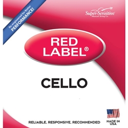 6124_SS Super-Sensitive 6124 Red Label Cello D Single String 1/2 Medium