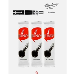 JCR013-3 Vandoren JCR013/3 Bb Clarinet JUNO Reeds; Strength #3; 3 Card