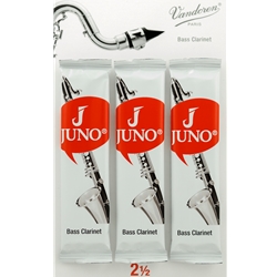 Juno JCR3125-3 JUNO Bass Clarinet, 3 Reed Card, #2.5