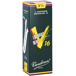 Vandoren SR7435 Baritone Sax V16 Reeds Strength #3.5; Box of 5