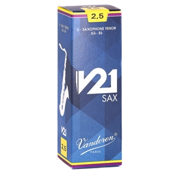 Vandoren SR8225 Tenor Sax V21 Reeds Strength #2.5; Box of 5