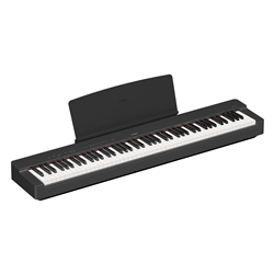 Yamaha P225B Black 88-key mid-range digital piano with GHC action. Includes PA150 power adapter and sustain foot switch.