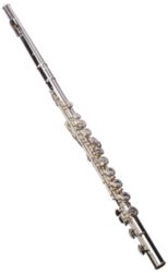 Yamaha YFL-222 Standard Flute; key of C; Plateau Model; offset G; pointed key arms; silver-plated; YAC FLC-190 case; Indonesia
