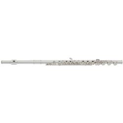 Yamaha YFL-362H Intermediate Flute; key of C; French Model; offset G; B footjoint with gizmo key; pointed key arms; sterling silver headjoint; silver-plated body; YAC FLC-48H case; YAC FLB-400EHII cover; Indonesia