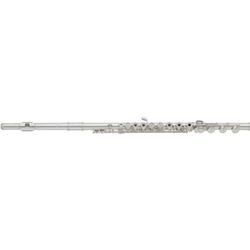 Yamaha YFL-482H Intermediate Flute; key of C; French Model; in-line G; B footjoint with gizmo key; pointed key arms; sterling silver headjoint and body; YAC FLC-48H case; YAC FLB-400EHII cover; Indonesia