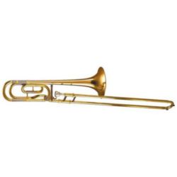 Yamaha YSL-448G Intermediate Trombone; key of Bb/F; .547" bore; 8-1/2" gold brass two-piece bell; F-attachment; SLC-210 case; 48 mouthpiece; China