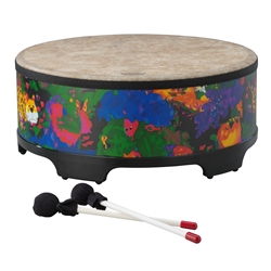 Remo KD-5818-01 **Remo Asia**, Drum, KIDS PERCUSSION®, Gathering Drum, 18" Diameter, 8" Height, Rain Forest Finish