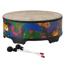 Remo KD-5822-01 **Remo Asia**, Drum, KIDS PERCUSSION®, Gathering Drum, 22" Diameter, 8" Height, Rain Forest Finish