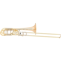 Eastman ETB428 Trombone • Key of Bb, .547” large bore
• 8.5" handspun yellow brass bell
• Open wrap F attachment
• Clear lacquer finish
• Mouthpiece and case