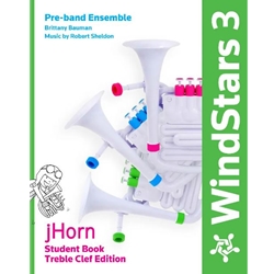 Nuvo  NUVO NWS3SBHT WindStars 3 - jHorn Treble Clef Student Book