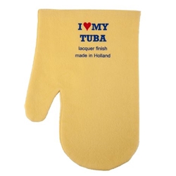 SuperSlick  Superslick LM-TUB Polish Mitt, Untreated for Tuba, "I Love My Tuba"